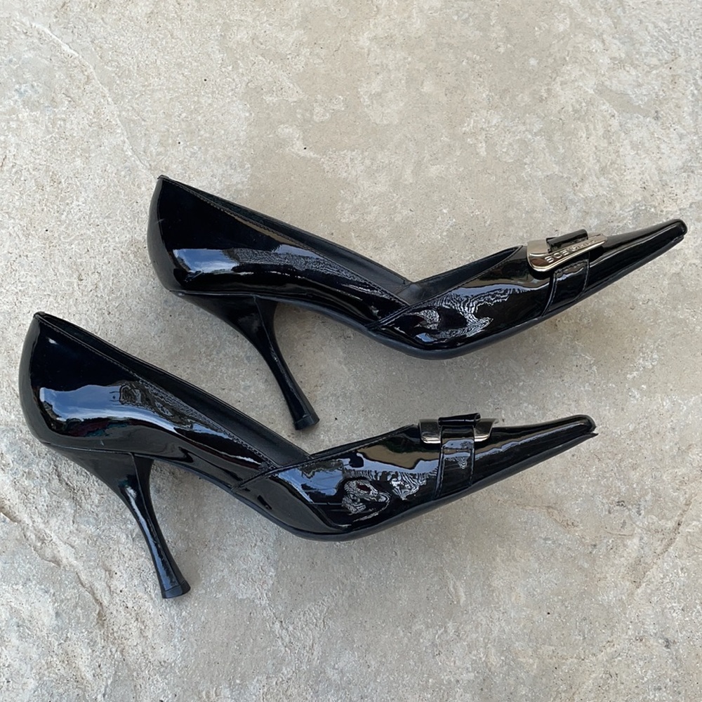 BCBGirls Patent Leather Pumps Black  7.5 - Picture 3 of 16
